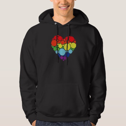 Art Pattern Heart Colorful September International Hoodie (Vorderseite)