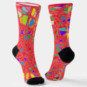 ART PATTERS HAUPTFARBE ROT SOCKEN (Gewinkelt)