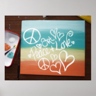 Art, Peace + Liebe Poster