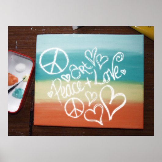 Art, Peace + Liebe Poster (Vorne)