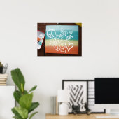 Art, Peace + Liebe Poster (Heimbüro)