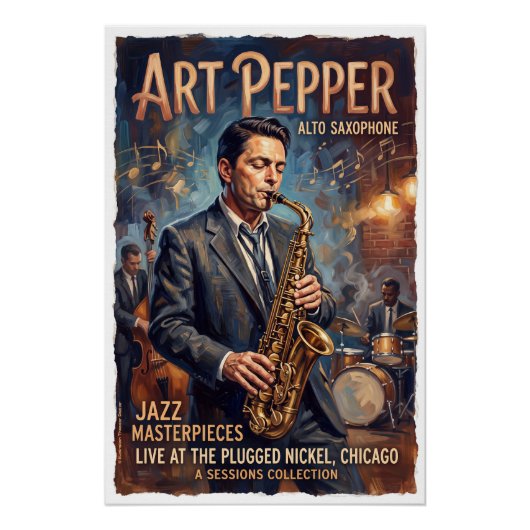 Art Pepper Saxophone Poster (Vorderseite)