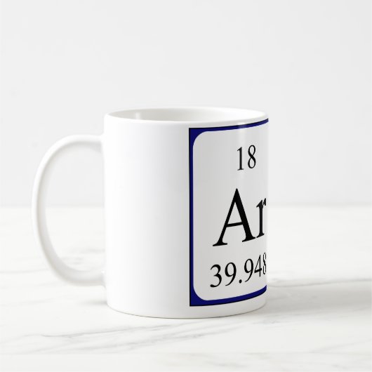 Art Periodische Tasse von Tabellennamen (Links)