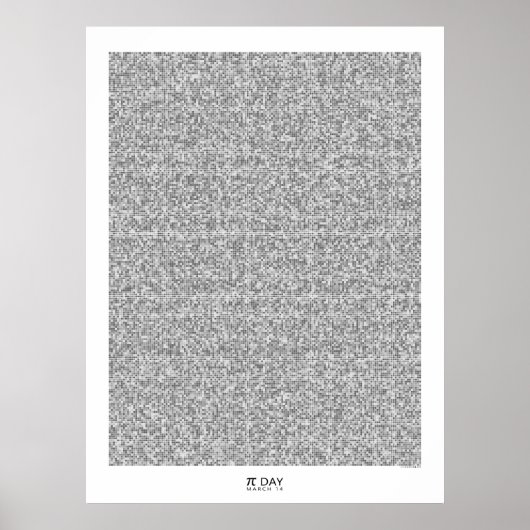 Art Pi - Graphic Pi bis zur 31.415. Dezimalstelle Poster (Vorne)