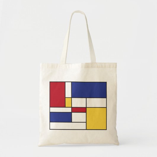 Art Piet Mondrian Art Colorful Town Bag Tragetasche (Vorne)