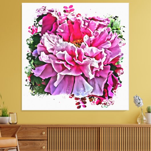 *~* Art Pink Peony Painting Artistic AR1 Leinwanddruck (Insitu (Wohnzimmer))