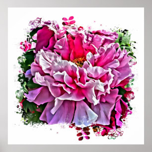 *~* Art Pink Peony Painting Artistic AR1 Poster