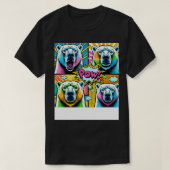 Art Polar Bear T-Shirt Vibrant Wildlife Mode (Design vorne)