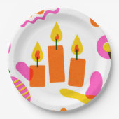 Art Polnische Folk Blume Papier Teller (Vorderseite)