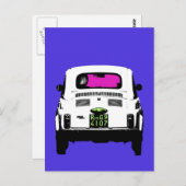 Art-Popkunst Fiat 500 in Rom Postkarte (Vorne/Hinten)