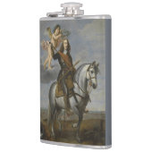 Art Portrait benutzerdefinierte Monogramm-Flasche Flachmann (Links)