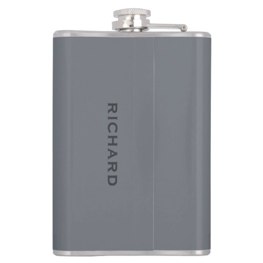 Art Portrait benutzerdefinierte Monogramm-Flasche Flachmann (Rückseite)