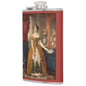 Art Portrait benutzerdefinierte Monogramm-Flasche Flachmann (Links)