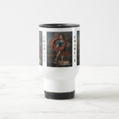 Art Portrait benutzerdefinierte Monogramm-Tasse Reisebecher (Mittel)