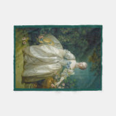 Art Portrait Vlies Decke (Vorderseite (Horizontal))