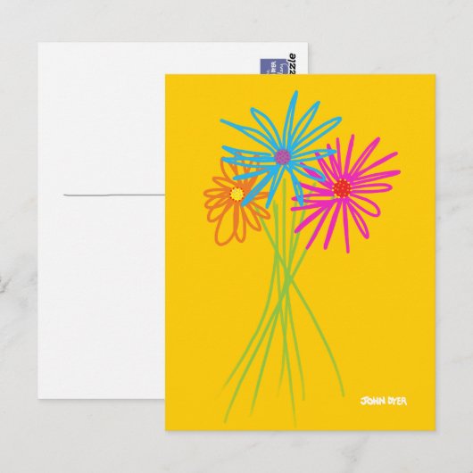 Art Postcard: Blume Bunch Postkarte (Vorne/Hinten)