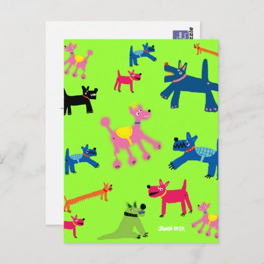 Art Postcard: Crazy Hogs Postkarte (Vorne/Hinten)