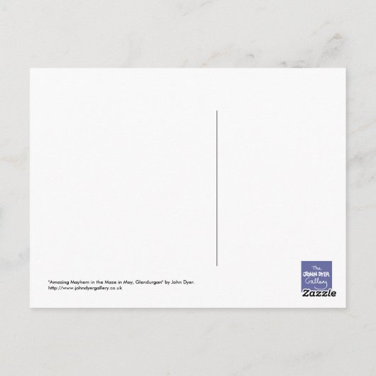 Art Postcard: Das Maze im Glendurgangarten Postkarte (Rückseite)