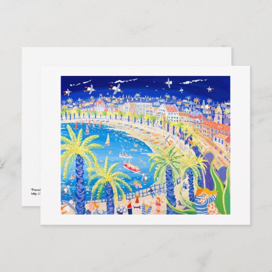 Art Postcard: Französischer Kuss, Nizza Postkarte (Vorne/Hinten)