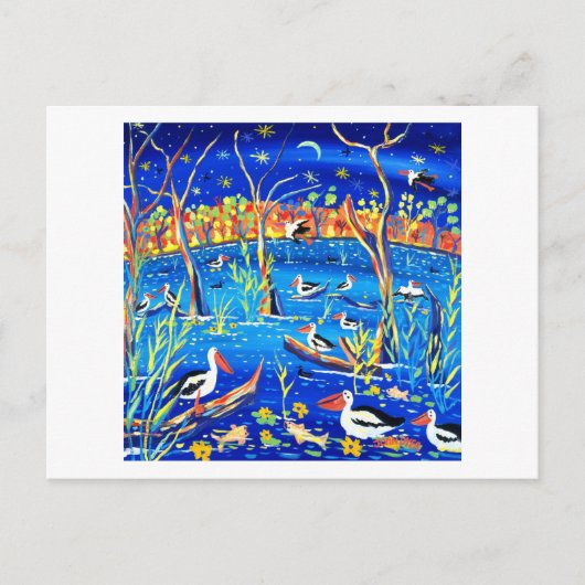 Art Postcard: Pelican Roost, Banrock Station Postkarte (Vorderseite)