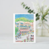 Art Postcard - 'Summer Street' Postkarte (Stehend Vorderseite)
