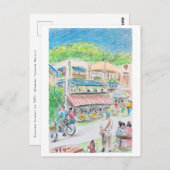 Art Postcard - 'Summer Street' Postkarte (Vorne/Hinten)