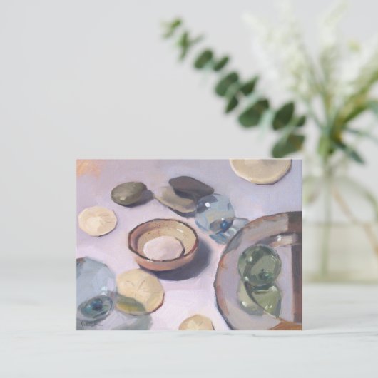 Art Postcard "The Mirror Plate" von Sarah Sedwick Postkarte (Stehend Vorderseite)