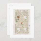 ART POSTCARD : WILLIAM MORRIS : GARDEN TULIP POSTKARTE (Vorne/Hinten)