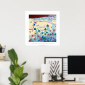 Art Poster: Daisies & Violets, St Mawes, Cornwall Poster (Heimbüro)