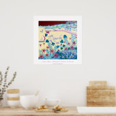 Art Poster: Daisies & Violets, St Mawes, Cornwall Poster (Küche)