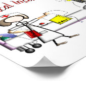 Art Poster des Kliniklehrers - Embossed Style (Ecke)