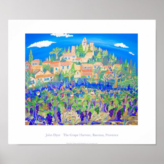 Art Poster: Die Traubenernte, Rasteau, Provence Poster (Vorne)