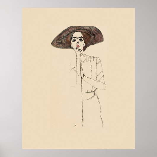 ART POSTER : EGON SCHIELE : PORTRAIT DER FRAU 1910 (Vorne)