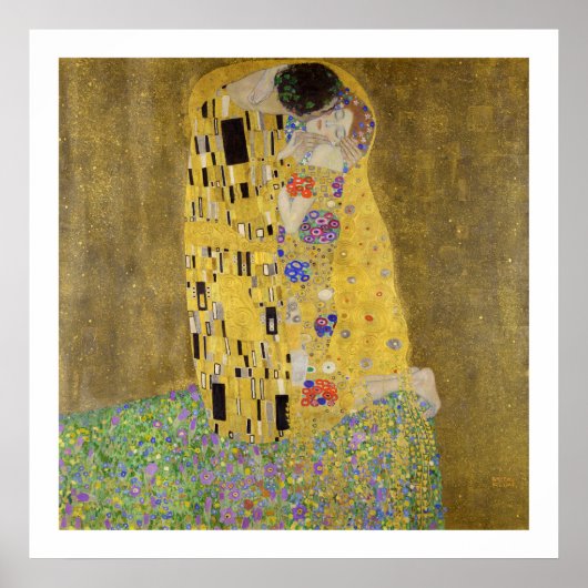 ART POSTER : GUSTAV KLIMT : DIE KISS, 1907-08 (Vorne)