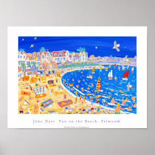 Art Poster: Gylly Beach Cafe. "Spaß am Strand" Poster