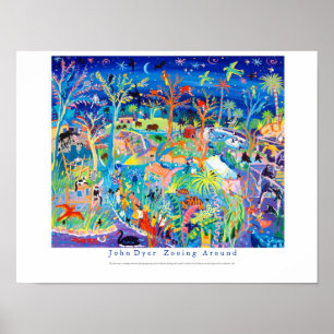 Art Poster: herumzoomen. Newquay Zoo. Darwin Poster