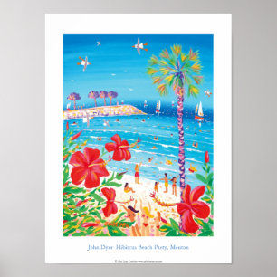 Art Poster: Hibiskus Beach Party, Menton, Frankrei Poster