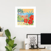 Art Poster: Hot Blume at Sunset, Menton Poster (Heimbüro)