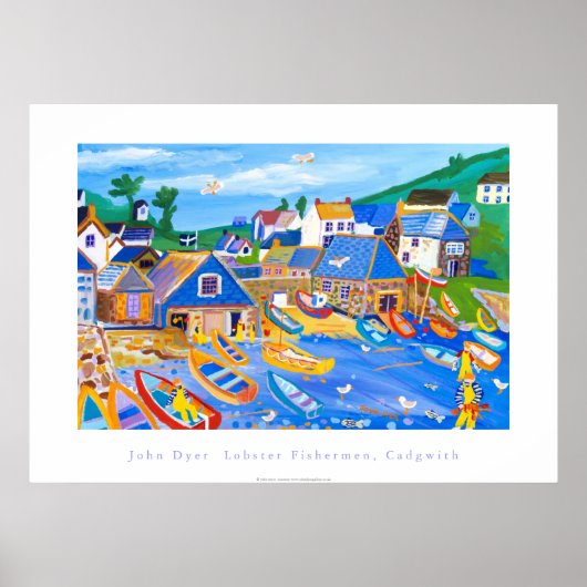 Art Poster: Hummer Fischer, Cadgwith, Cornwall Poster (Vorne)