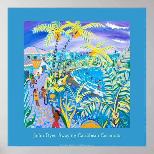 Art Poster: Karibische Kokosnüsse, Costa Rica Poster (Vorne)