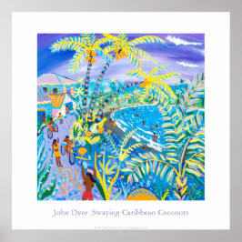 Art Poster: Karibische Kokosnüsse schwingen Poster