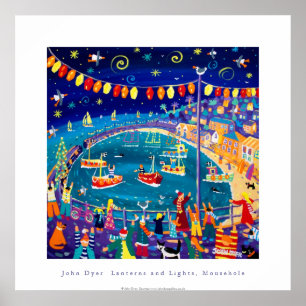 Art Poster: Laternen und Lichter, Mousehole, Cornw Poster