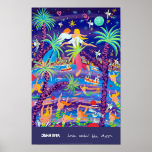 Art Poster: Liebe unter dem Mond Poster