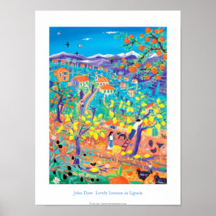 Art Poster: Liebliche Lemons in Ligurien, Italien Poster