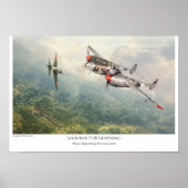 Art Poster "Lockheed P-38 Lightning " (Vorne)