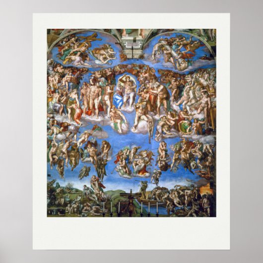 ART POSTER : MICHELANGELO : THE LAST JUDGMENT 1541 (Vorne)