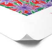 Art Poster: Patchwork Blume & Pink Sky Poster (Ecke)