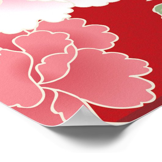 Art Poster "Peony and chrysanthemum" (Ecke)