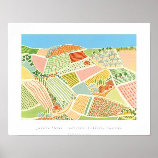 Art Poster: Provence Hillside, Rasteau, Frankreich Poster (Vorne)