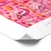 Art Poster: Ruby Flamingoes, Camargue, Frankreich Poster (Ecke)